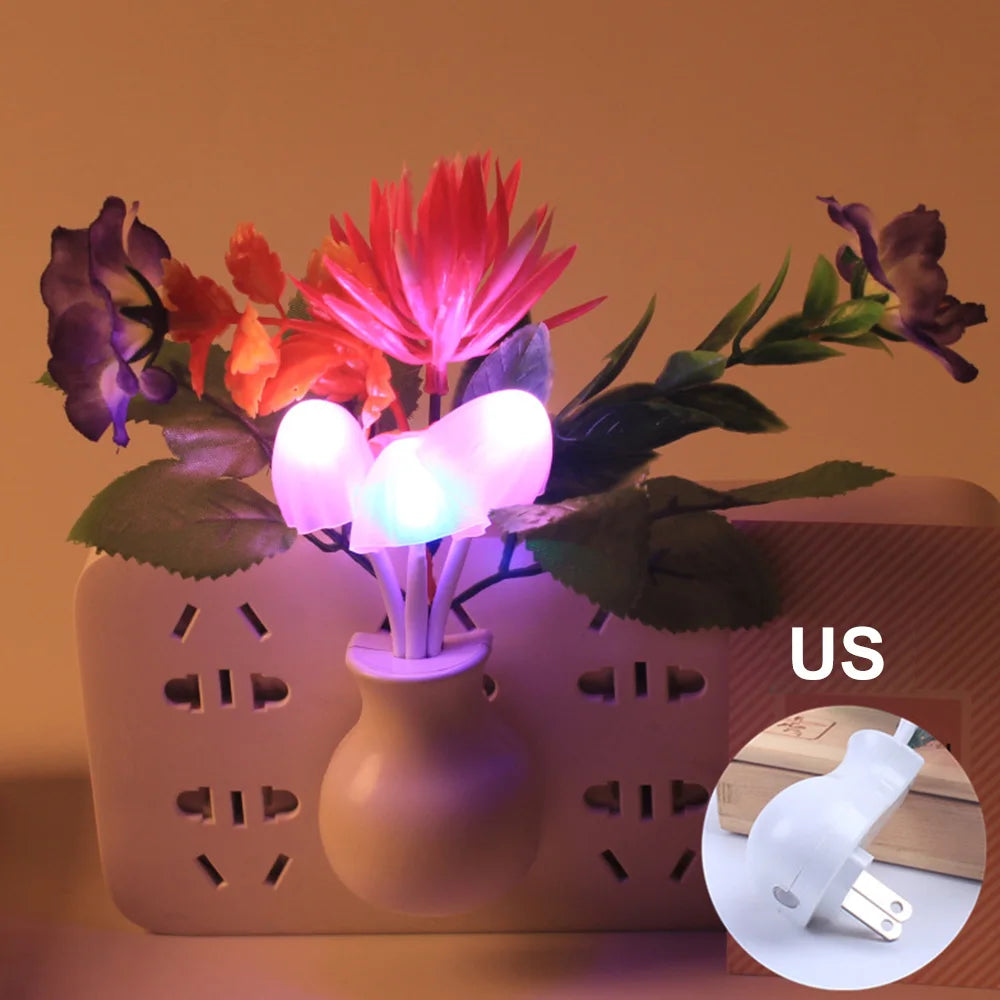 Mushroom Flower Bouquet Plug-In Nightlight