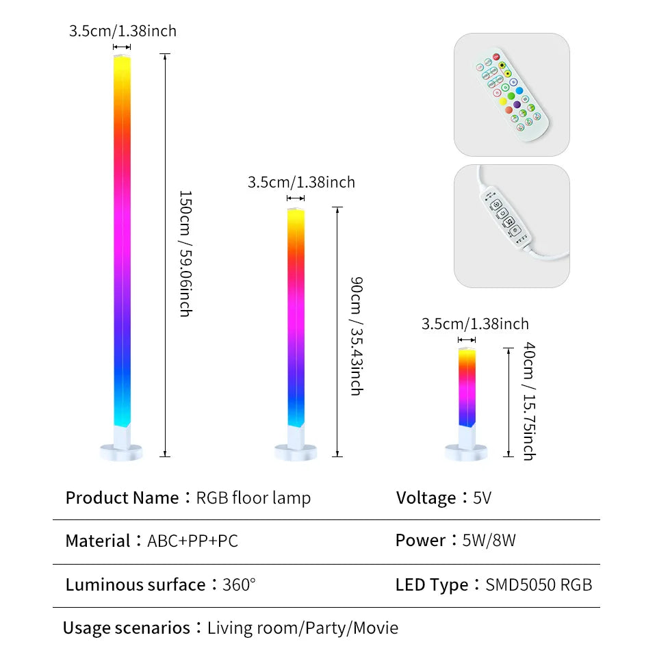 LUMINA BEAM – Smart RGB Floor & Table Lamp with Music Sync