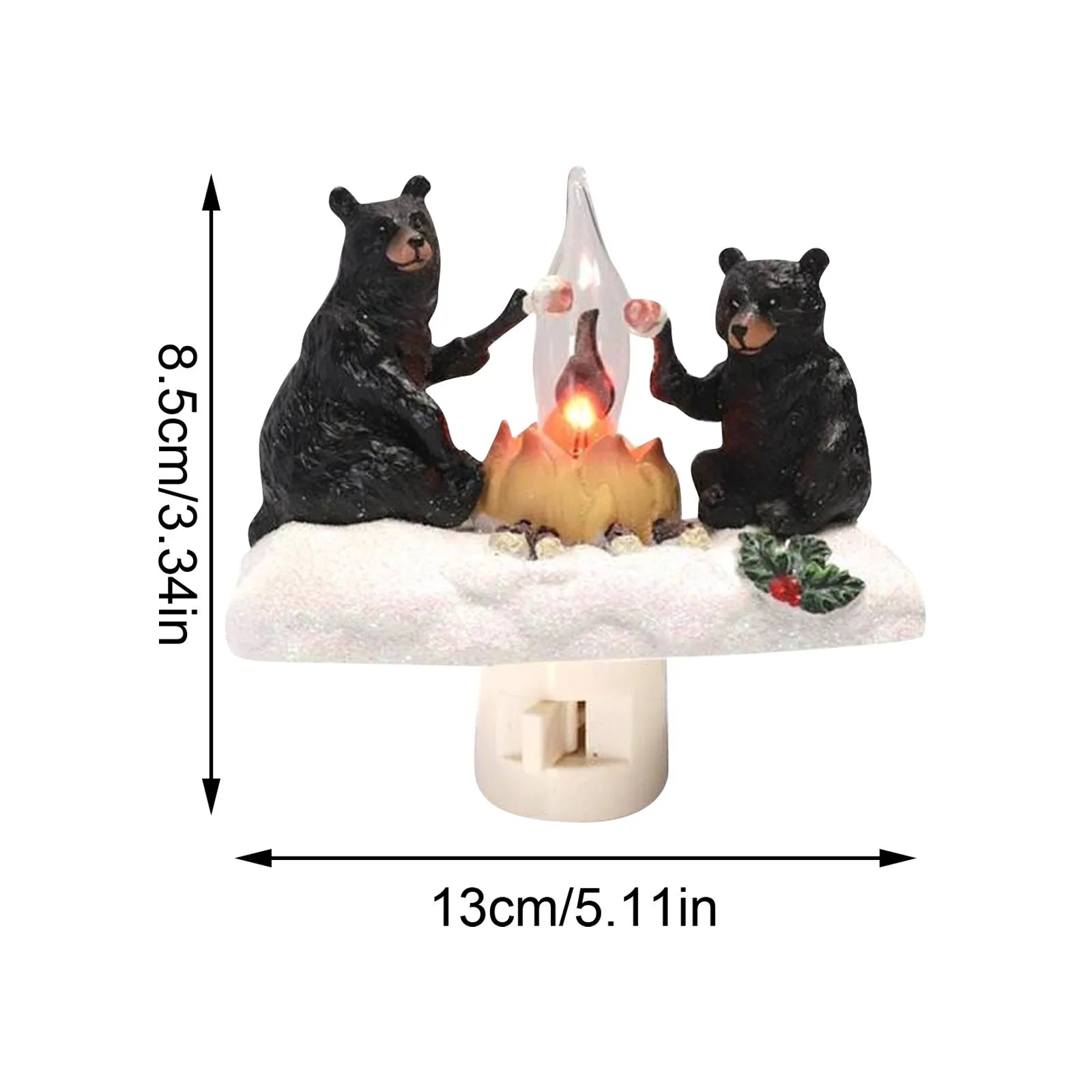 Cozy Bears Campfire Plug-In Nightlight