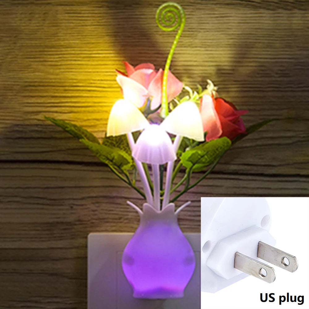 Mushroom Flower Bouquet Plug-In Nightlight