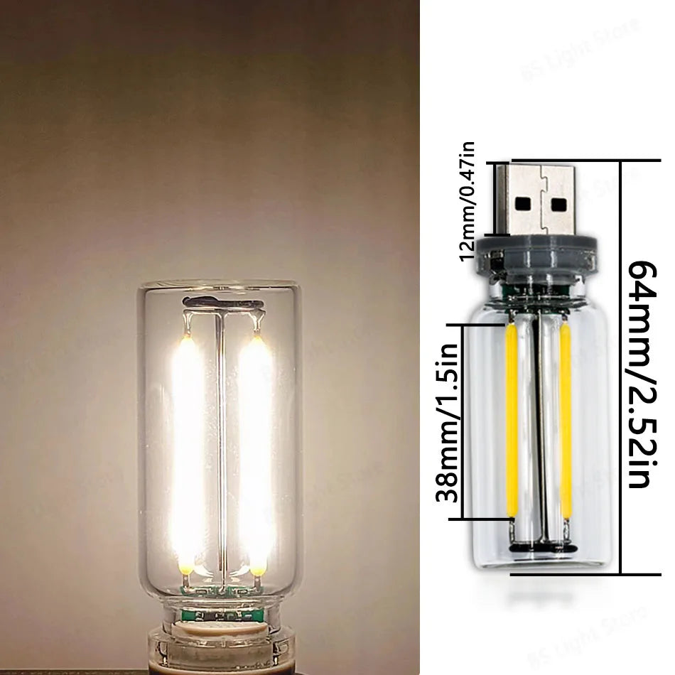 Retro Edison Dimmer Bedside Table Lamp Dimmable USB for soft bedroom ambience