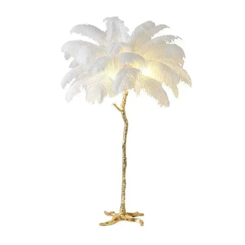 Novelty Animal Dimmable feather floor lamp for warm floor lighting