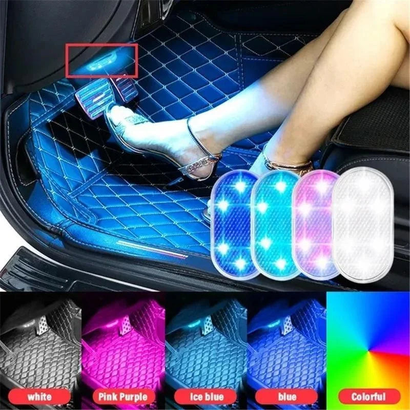 Rechargeable Car Interior Neon Wall Light USB close-up product view