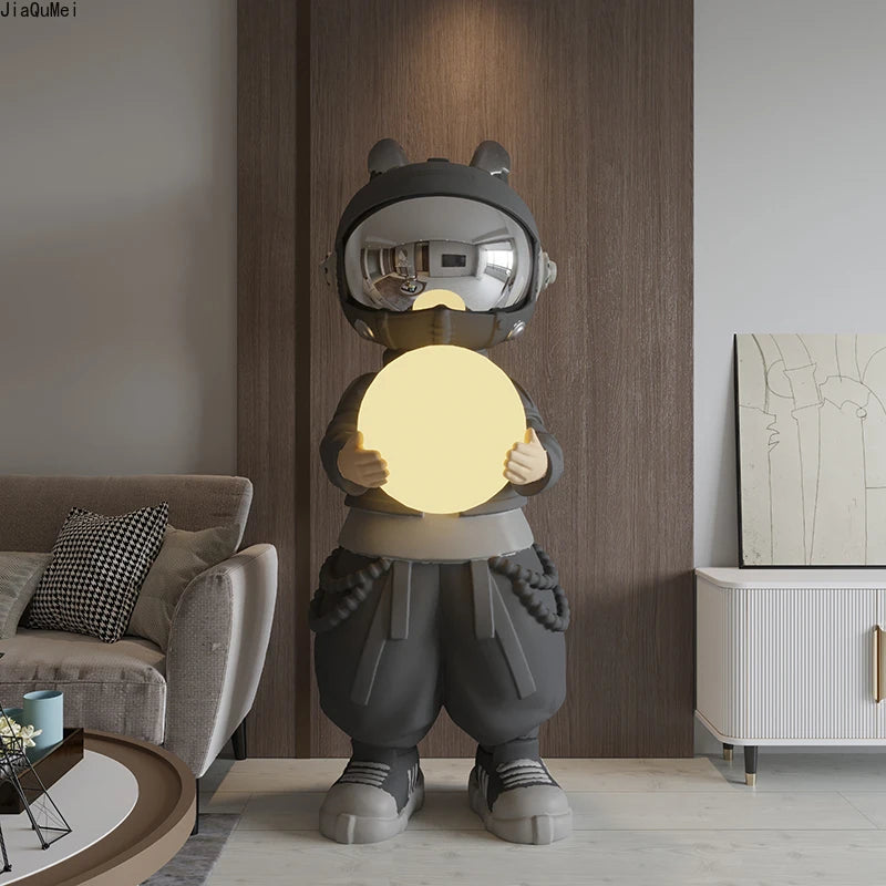 Spaceman Astronaut Figurines – Modern Home Décor Sculpture Set for Living Room & Shelf