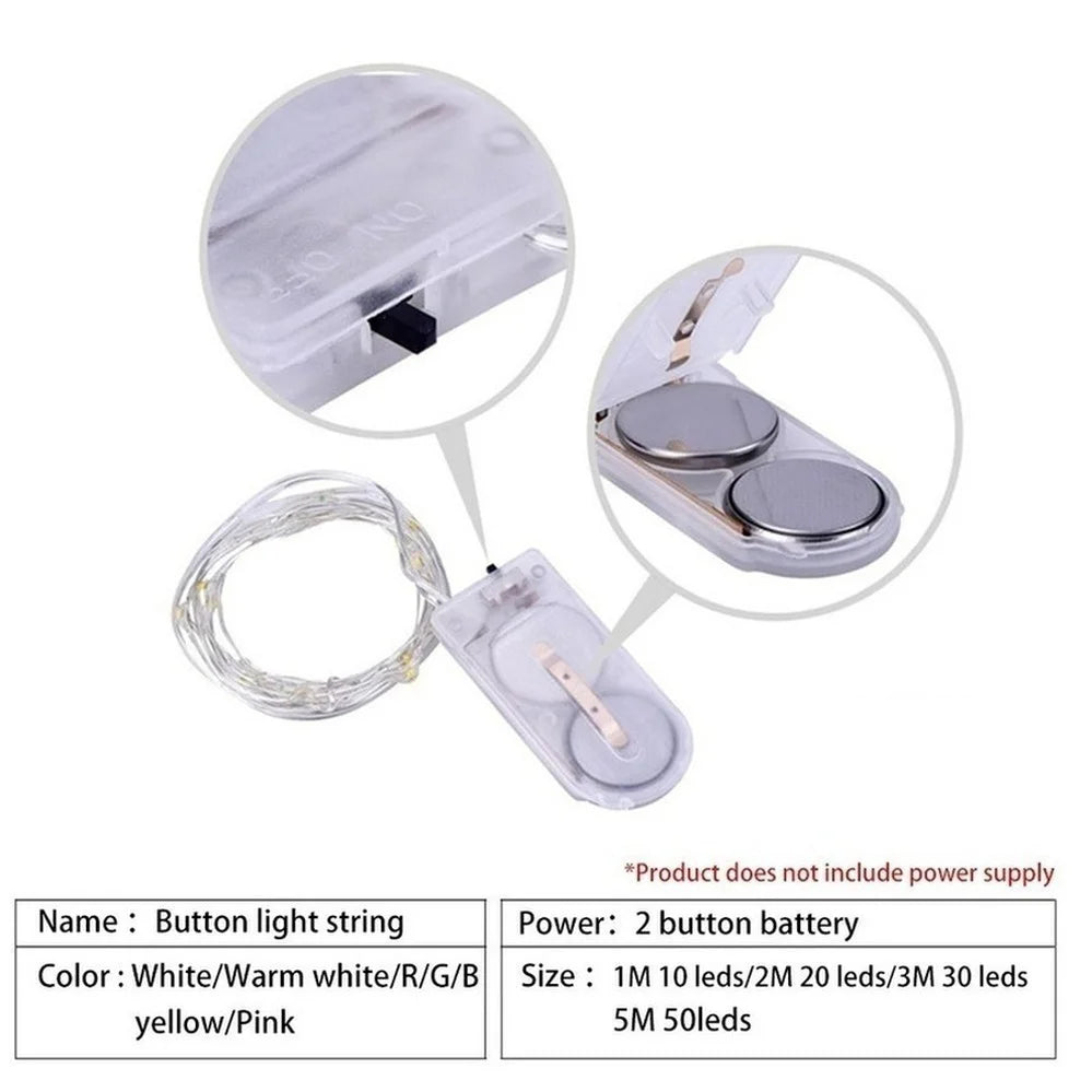 Copper Wire Micro LED Fairy String Lights – 6 & 10-Pack for DIY Décor & Gifts