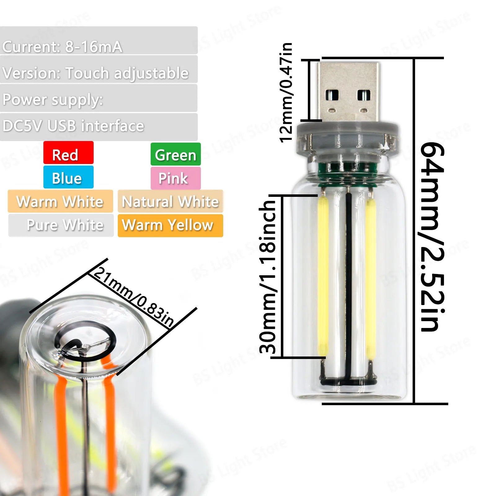 Retro Edison Dimmer Bedside Table Lamp Dimmable USB close-up product view