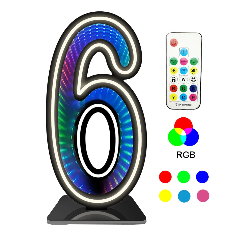 InfinityGlow RGB Number Light