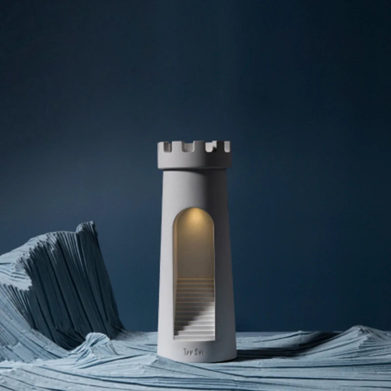 Lighthouse Eye Protection Bedside Table Lamp Touch Control USB decorative lighting detail