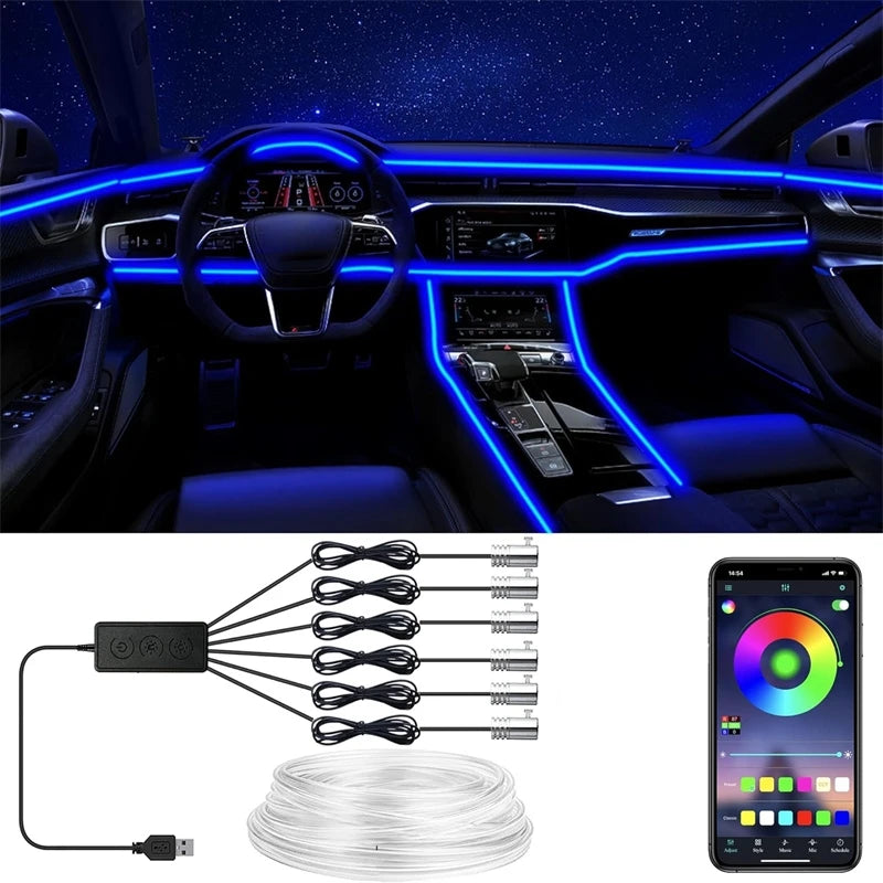 Flexible El Wire Neon Wall Light Dimmable USB for soft bedroom ambience