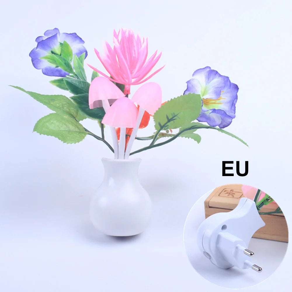 Mushroom Flower Bouquet Plug-In Nightlight