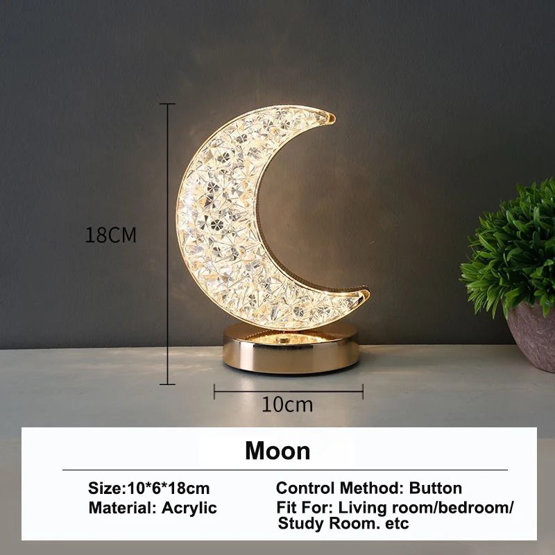 Rechargeable Glowing Crystal USB Nightlight