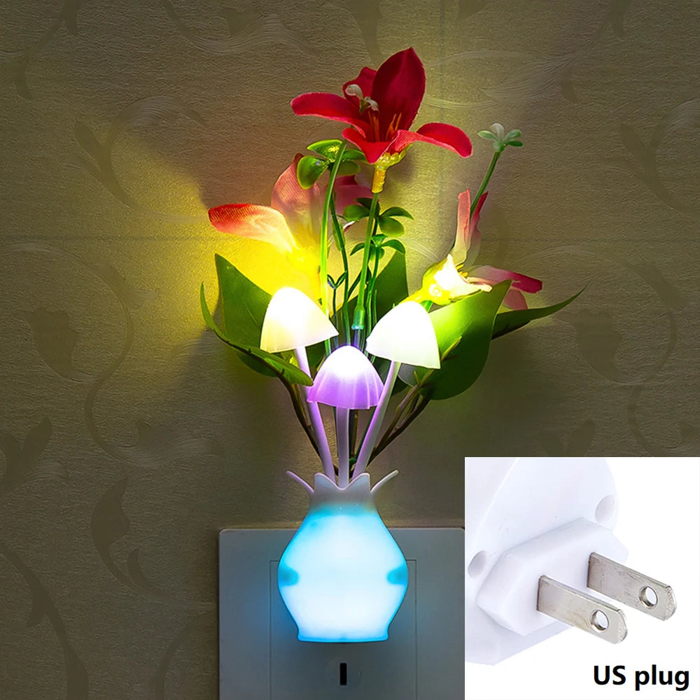 Mushroom Flower Bouquet Plug-In Nightlight