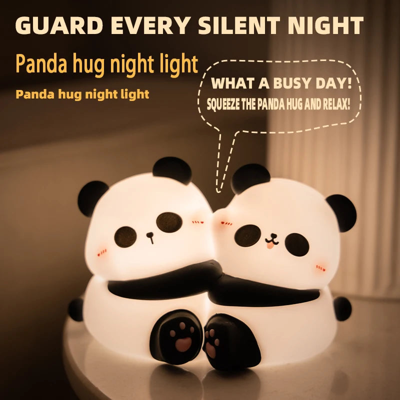 Panda Hug Silicone Night Light