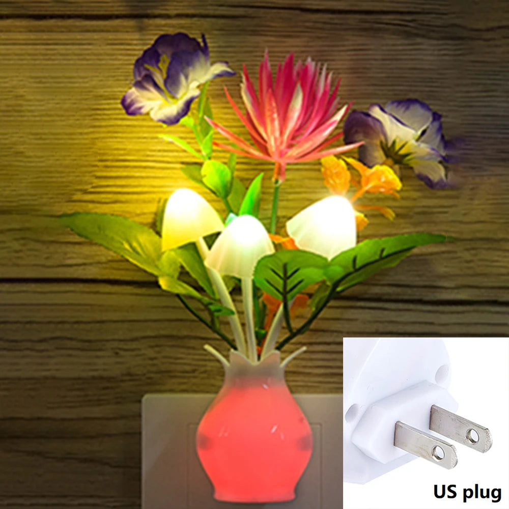 Mushroom Flower Bouquet Plug-In Nightlight