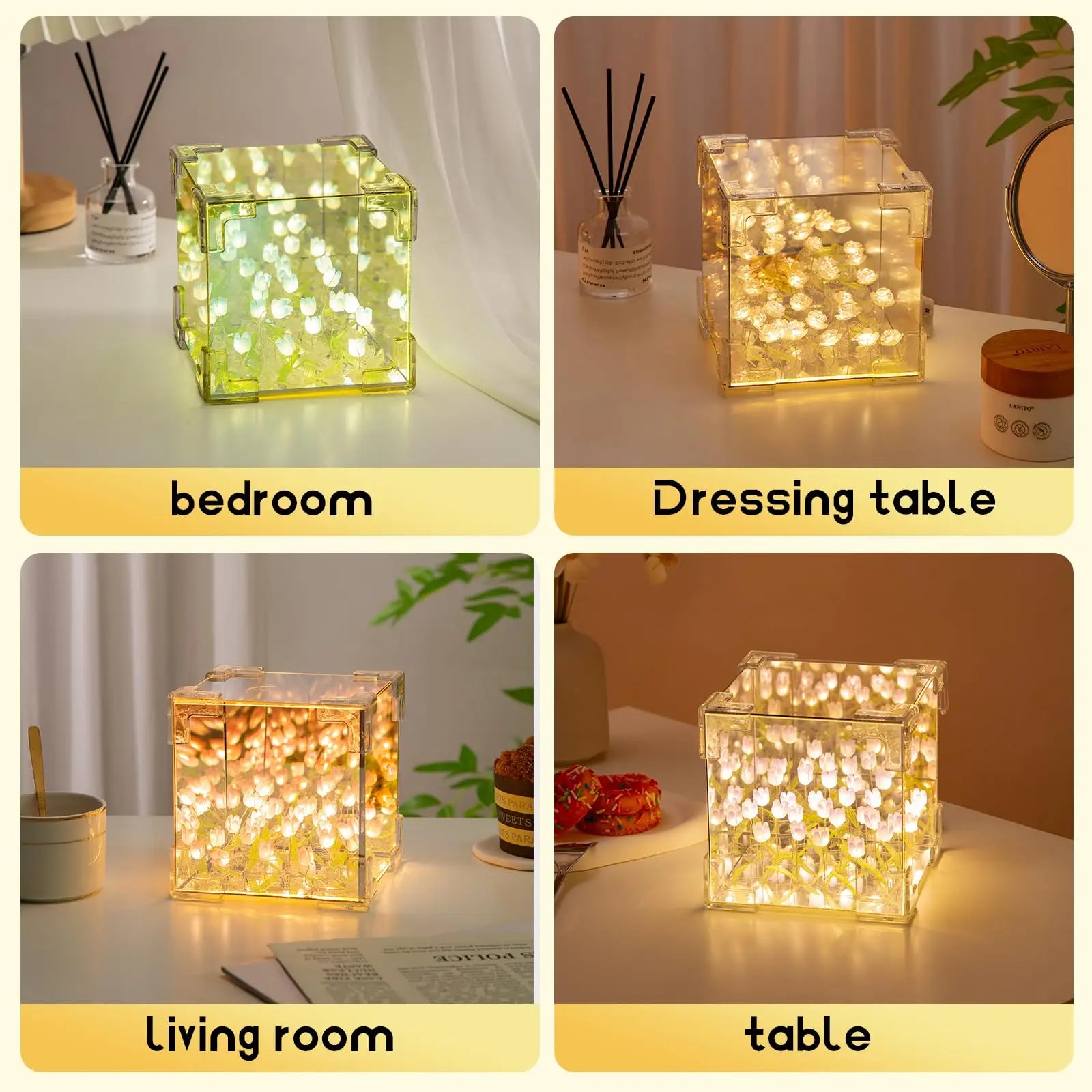 DIY Tulip Decorative Bedside Table Lamp alternate product view