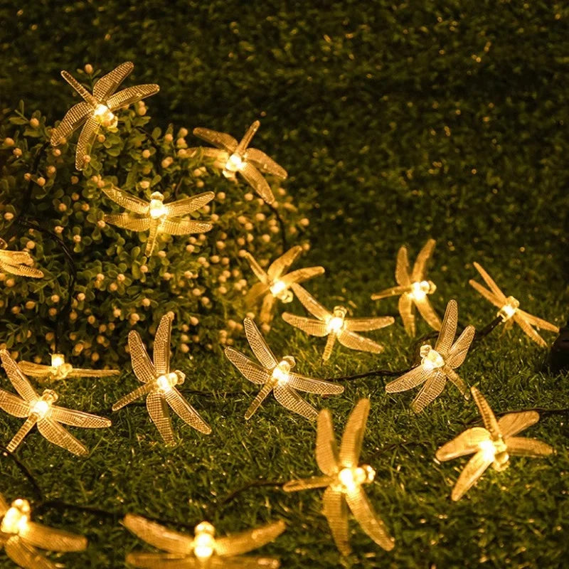 Solar Dragonfly String Lights