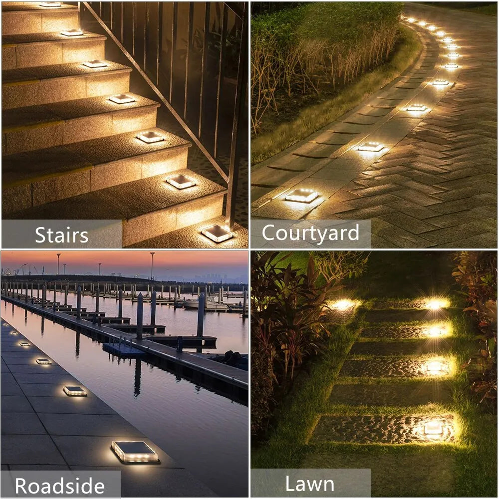 Waterproof Solar-Powered Deck Lights