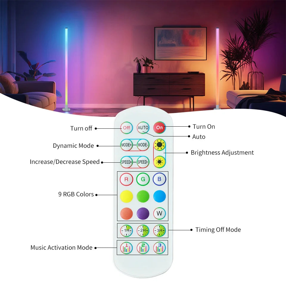 LUMINA BEAM – Smart RGB Floor & Table Lamp with Music Sync