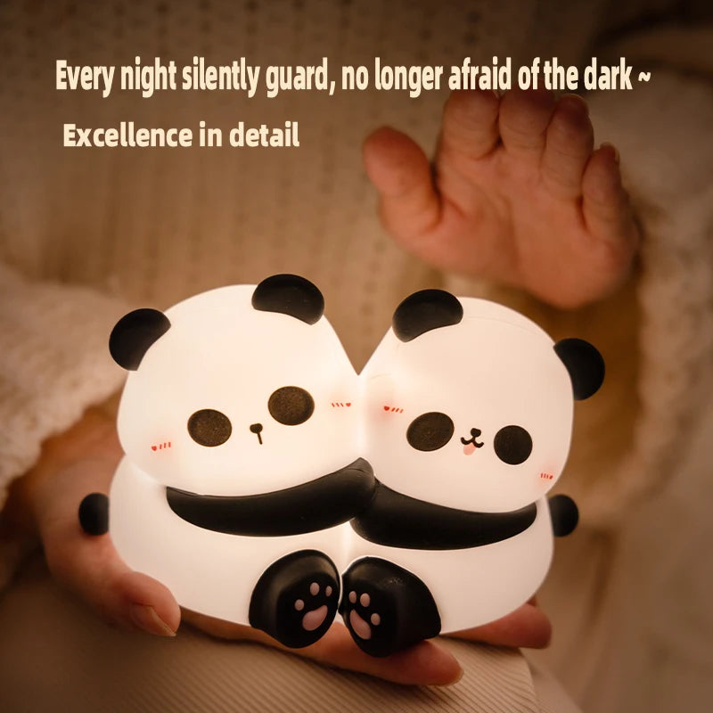 Panda Hug Silicone Night Light