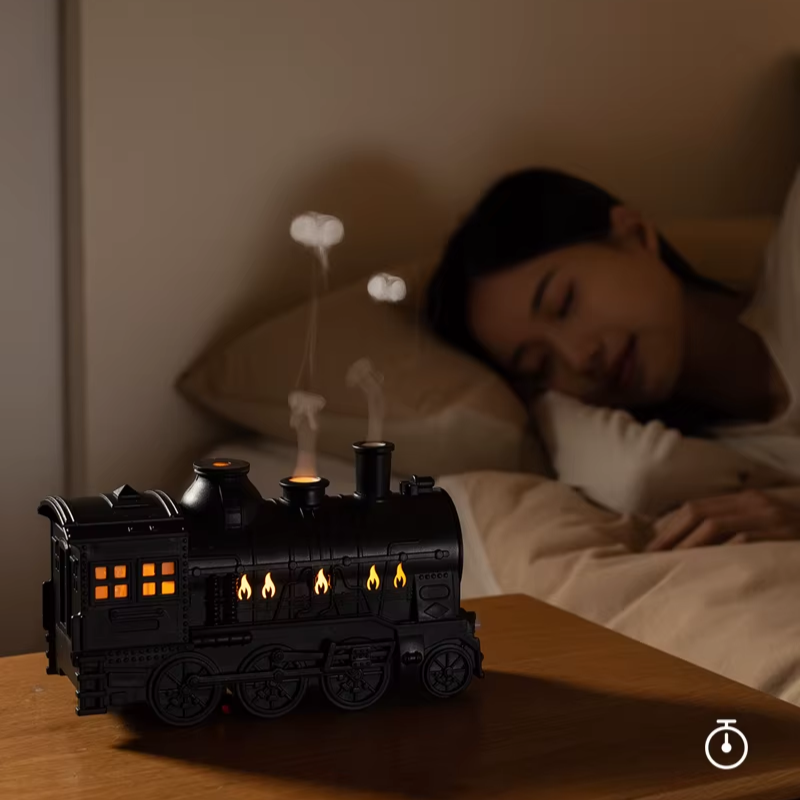 Vintage Train Nightlight & Humidifier with Remote Control