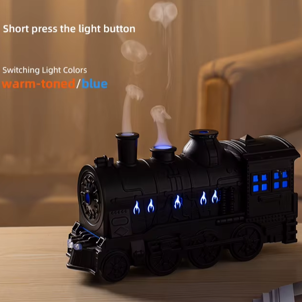 Vintage Train Nightlight & Humidifier with Remote Control