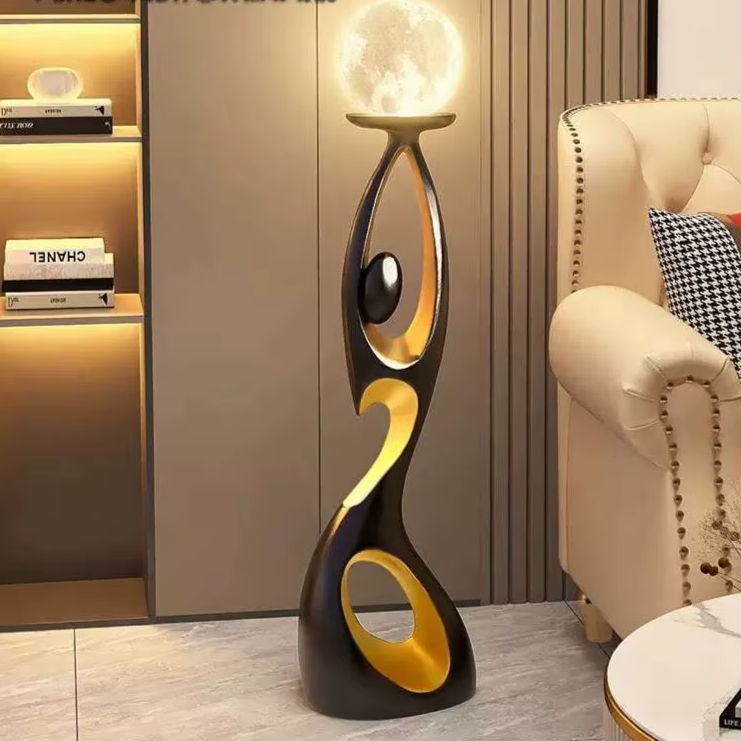 Lunar Embrace Sculptural Floor Lamp