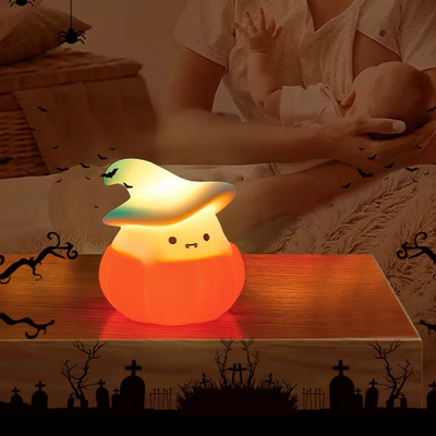 Spooky-Cute Pumpkin Ghost Nightlight