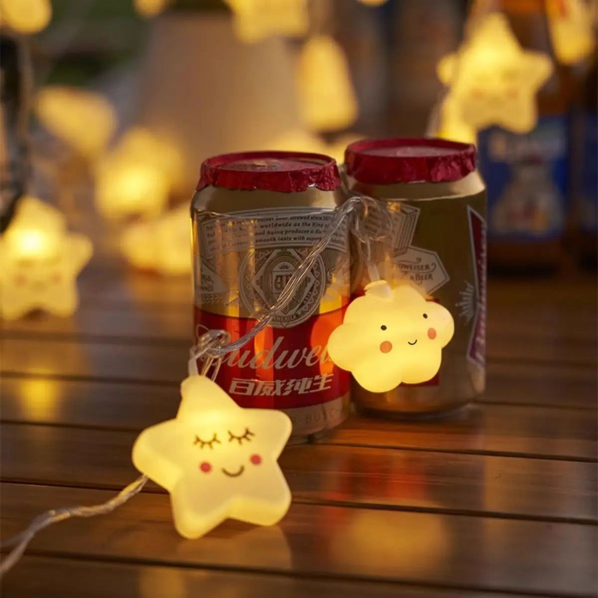 Star & Cloud Battery-Powered LED String Lights – Bedroom Fairy Lights