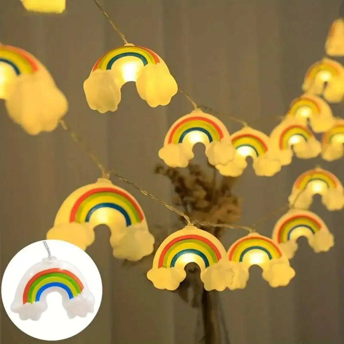 Star & Cloud Battery-Powered LED String Lights – Bedroom Fairy Lights
