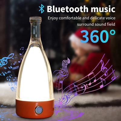 Wine Bottle-Inspired Ambient Light with Bluetooth Speaker