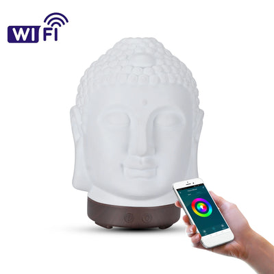 Wood Humidifier Night Light Color-Changing Remote Control for soft bedroom ambience