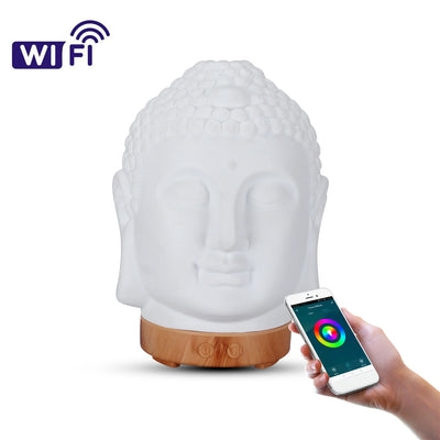 Wood Humidifier Night Light Color-Changing Remote Control lifestyle product view