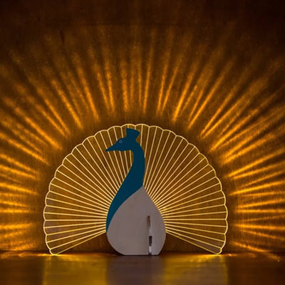 Whale Wood Ambient Light close-up product view