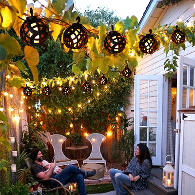 Lantern String Lights Solar design detail view