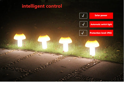 Set of 3 Solar-Powered Mushroom Garden Lights – IP65 Waterproof\