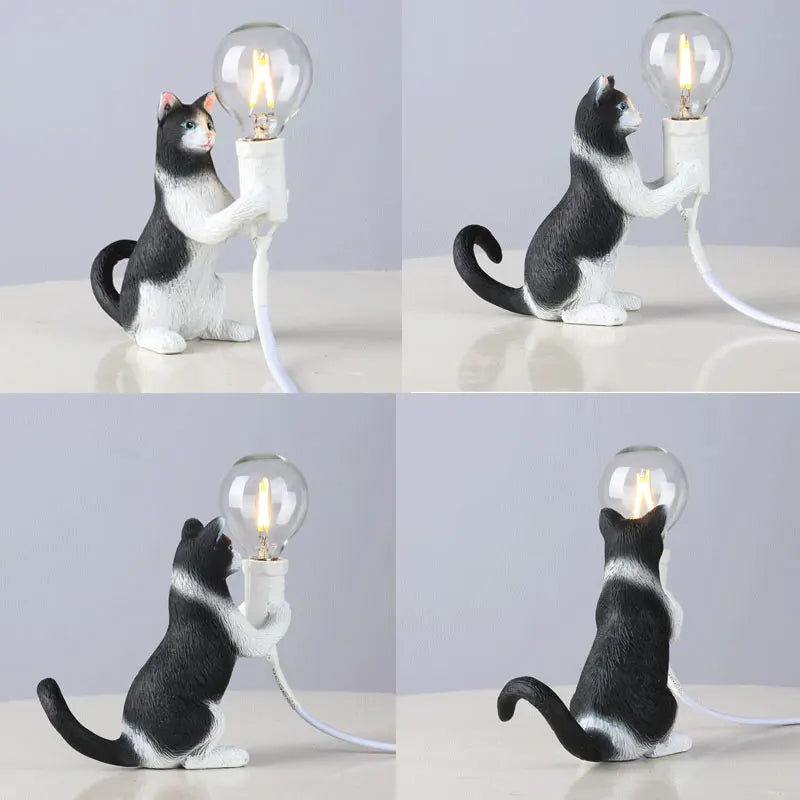 Cat Lamp Table Lamp close-up product view, in A, C, B, or D