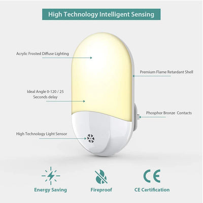Auto Sensor Plug Night Light for nursery or kids room decor