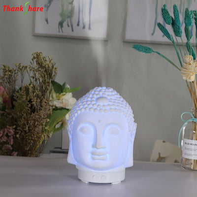 Wood Humidifier Night Light Color-Changing Remote Control shown as soft ambient home lighting