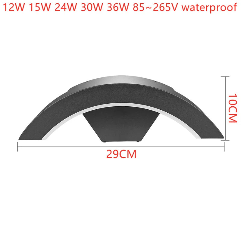 IP65 Waterproof 18W Outdoor Garden Light shown as soft ambient home lighting