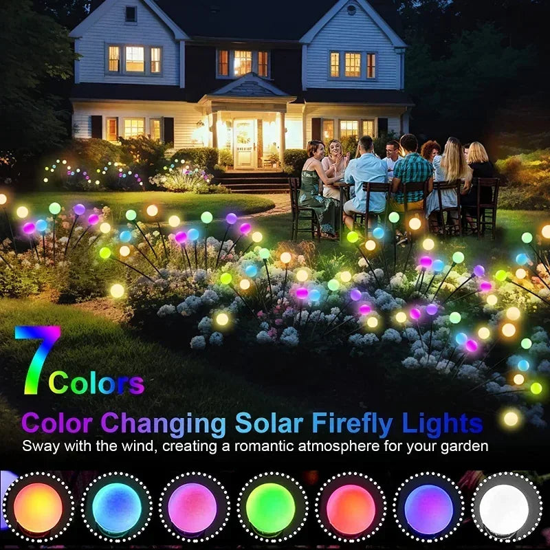 Solar Starburst Firefly Outdoor Garden Light close-up product view