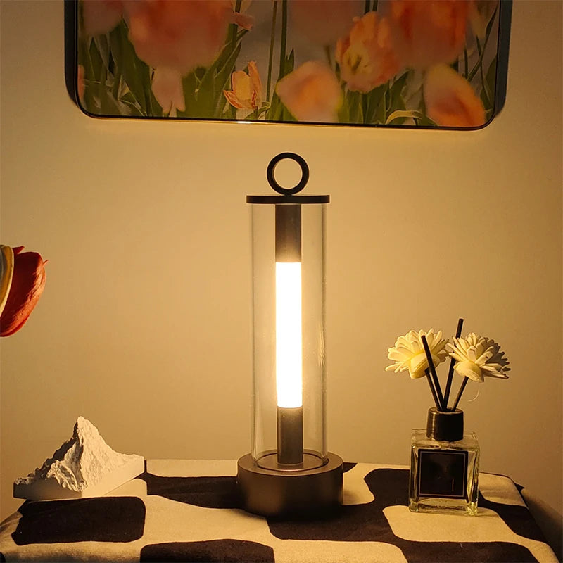 Rechargeable Cross 2000MAH Outdoor Garden Light Touch Control close-up product view, in Gary or Gold