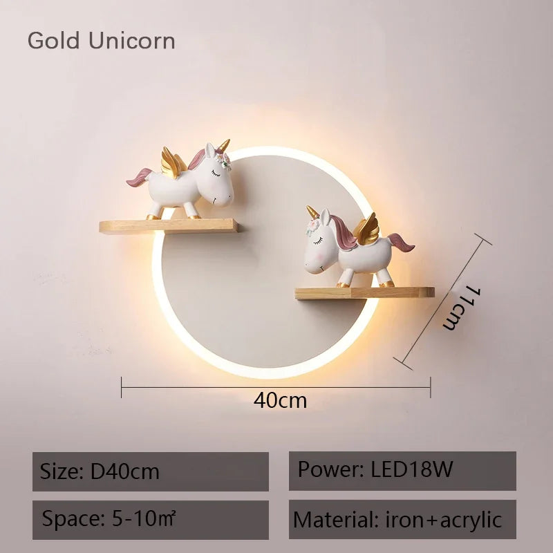 Unicorn Wall Light decorative lighting detail