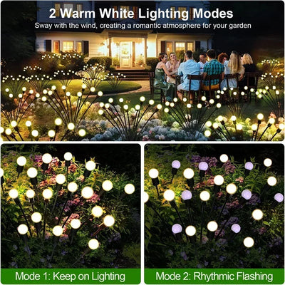 Solar Starburst Firefly Outdoor Garden Light decorative lighting detail