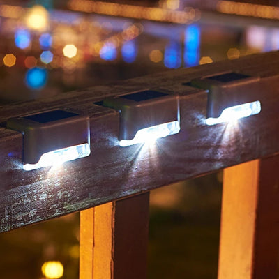Solar Stair Step Outdoor Garden Light Color-Changing shown as soft ambient home lighting