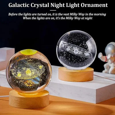 Crystal Projector Night Light USB Color-Changing decorative lighting detail