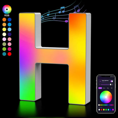 Smart LED Alphabet Letter Lights – App & Voice Controlled RGB Night Light for Bedroom Wall Décor