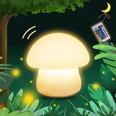 Soft Glow Mushroom Night Light – USB Rechargeable & Tap-Controlled