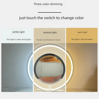 LED Moving Sand Art Table Lamp – 3D Flowing Sandscape Hourglass Bedside Night Light