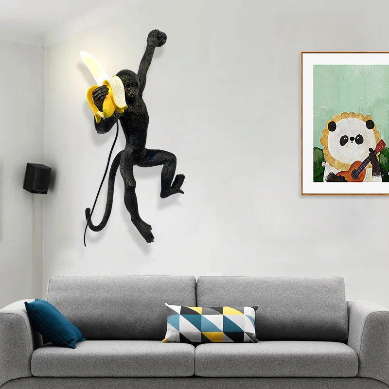 Banana Wall Light shown as soft ambient home lighting
