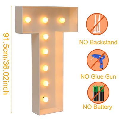 Giant LED Letter Light Frame Box – 91.5cm DIY Name Balloon Filling Box for Parties